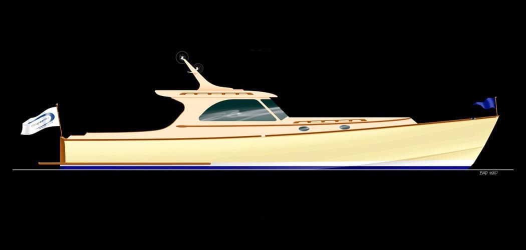Weekender 52 Picnic Boat Drawing by Dibley Marine
