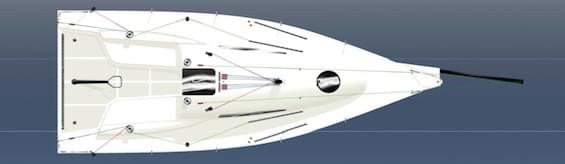 dibley classe 950 racing Yacht design, deck plan