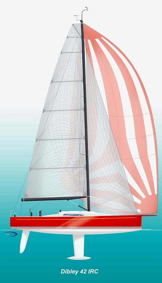 dibley marine 42 irc racing yacht