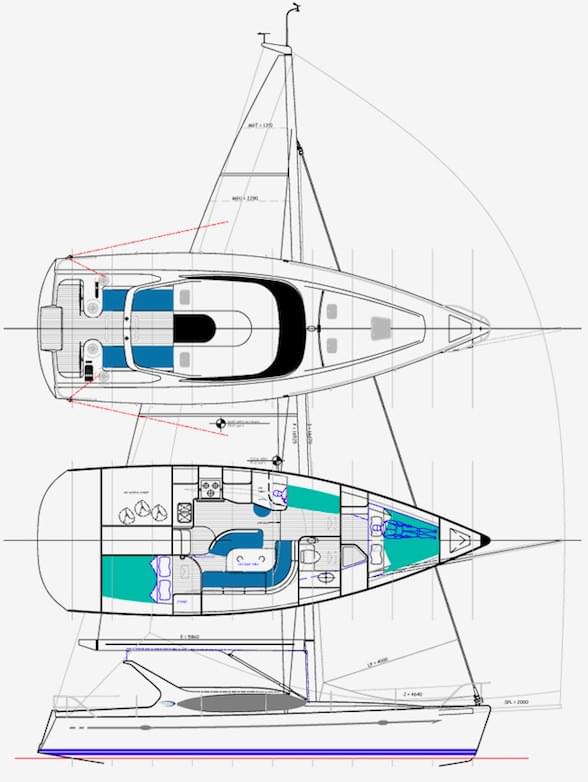 eagle 42 performance cruising yacht sail plan