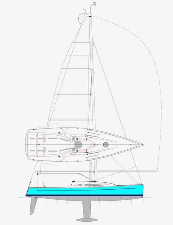 dibley gp42 performance cruising yacht sail plan