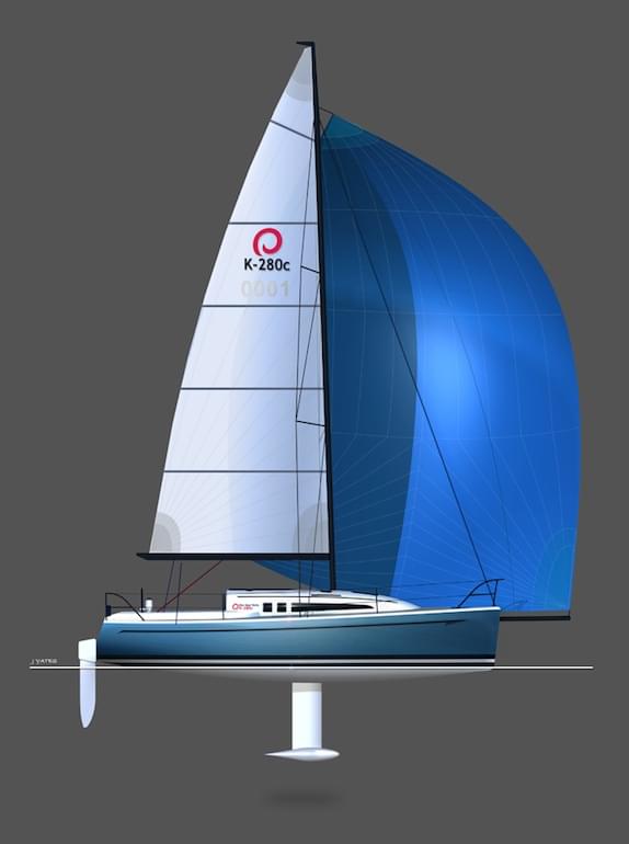 dibley marine dibley 28 cruising yacht, sail plan