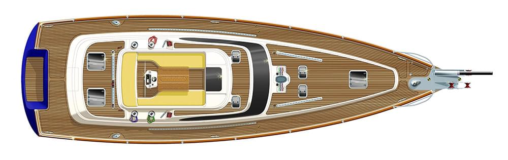 Kraken 50 Deck Plan by Dibley Marine