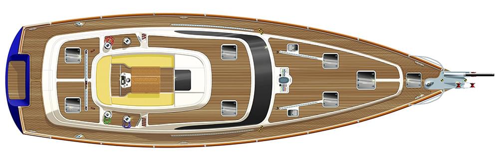 kraken 58 deck plan, Dibley Marine