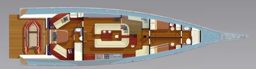 Voyager 72 Sailing Boat by Dibley Marine